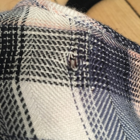 Cloth and Stone Blue and Pink Plaid Tank Top Size Large - Picture 6 of 6